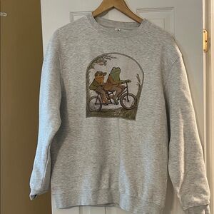 Frog and Toad unisex Cozy Gray Graphic Sweatshirt